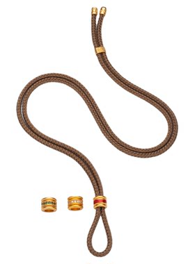 老铺同款黄金吊坠挂绳2.5mm