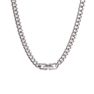 钛钢古巴潮牌项链男女ins嘻哈素链小众锁骨链基础款简约链子百搭