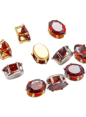 镶嵌小椭圆锆石diy水晶手缝钻