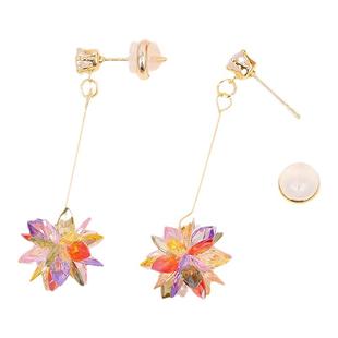 彩色皓石 水晶雪花球 冰花马眼球锆石编花 耳钉饰品配件材料