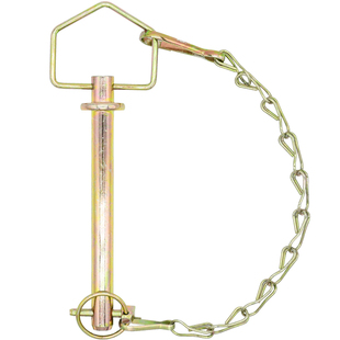 拖车销镀彩锌带防丢链条安全销镀锌定位销保险销带孔销轴厂家直销