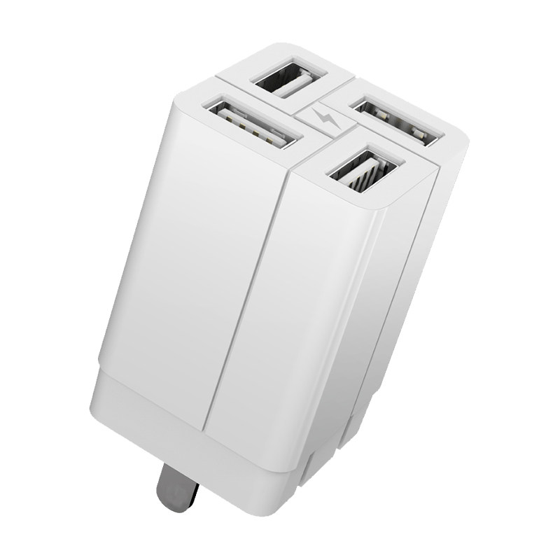REMAX多口USB充电器头适用于苹果充电头ipad小米oppo安卓手机通用多孔30W充电头闪充2.4a插头