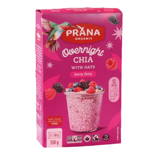 加拿大直邮Prana隔夜奇亚籽燕麦片多种口味5x50克高纤维营养早餐