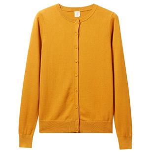 佐丹奴针织衫女装精梳纯棉圆领开胸针织衫 05350615