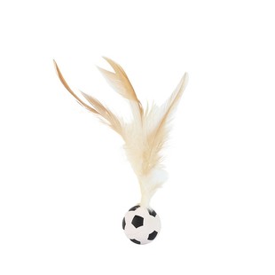 猫咪逗猫棒磨牙猫形弹力球带羽毛布偶猫耐咬自嗨解闷神器网红玩具