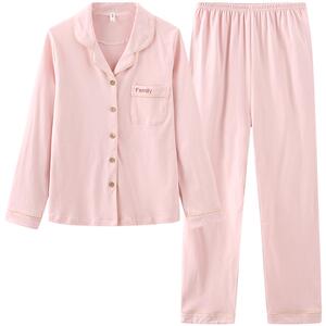 雪俐春秋情侣纯棉长袖家居服睡衣