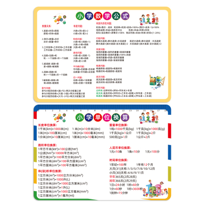 小学数学公式大全单位换算知识点