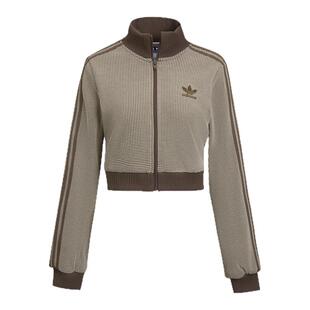 短款运动华夫格夹克外套女装adidas阿迪达斯官方outlets三叶草