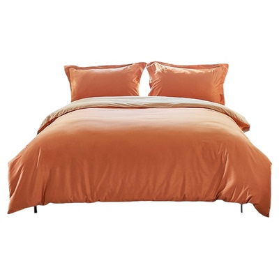 大朴80支天丝棉四件套轻磨毛全棉A类兰精天丝长绒棉套件