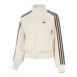 阿迪达斯三叶草女装2026春季新款经典针织运动宽松夹克外套KQ5490