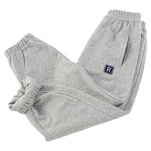 男童双层卫裤中大童春秋季棉里子舒适透气运动裤2026新款保暖长裤