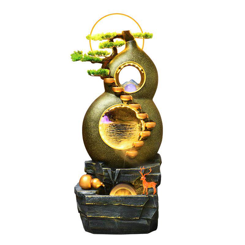 自循环流水假山喷泉家用开业礼品