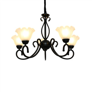 美式复古客厅吊灯2025新款简约大气中古乡村创意花朵卧室灯大厅灯