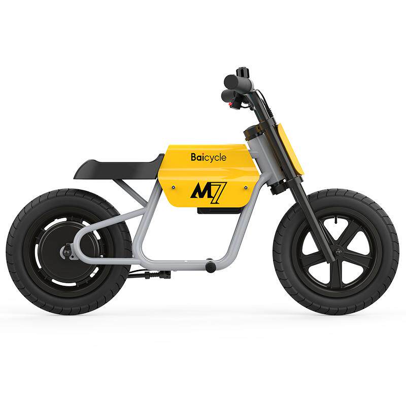 baicycle小白m7儿童锂电池电动时尚两轮摩托车小孩代步童车