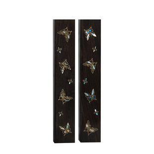 兰斋文房实木镇纸紫光檀螺钿镇尺宣纸文房四宝书法国画专用纸镇高颜值创意压纸神器精美礼盒礼物摆件创意