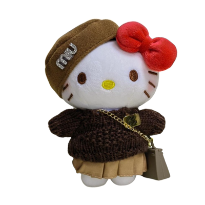 正版HelloKitty猫焦糖栗子毛绒包挂件可爱公仔钥匙扣挂饰礼物饰品