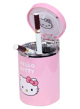 车载烟灰缸Kitty发光卡通烟灰缸