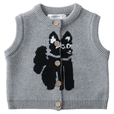 中小童时尚可爱毛衣背心