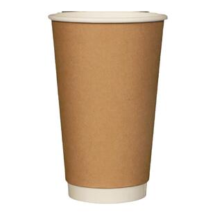 一次性咖啡杯纸杯带盖家用双层加厚防烫商用奶茶外卖热饮打包杯子