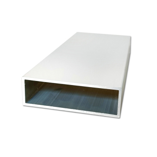 铝合金金属平开门衣柜框架立柱 铝方管80*25哑光白色空心矩形铝管