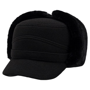 中老年人帽子男冬天加厚保暖爸爸爷爷护耳防寒老人鸭舌雷锋帽冬季