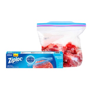 Ziploc密保诺冷冻双链密实袋家用食品袋密封袋保鲜袋加厚材质大号