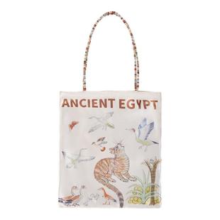 大英博物馆内巴蒙花园系列古埃及猫轻便帆布包女士单肩包