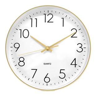 钟表挂钟客厅2025新款现代简约静音卧室时钟挂墙免打孔电子石英钟