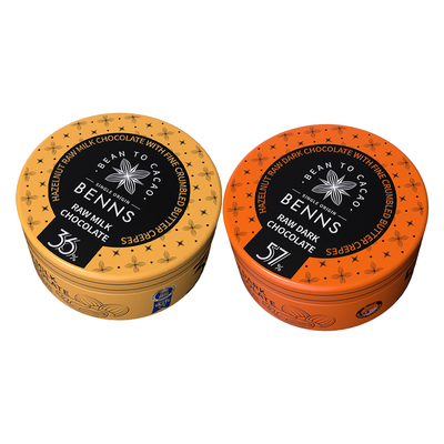 【年货礼盒】BENNS贝纳丝纯可可脂圣诞黄油脆片生巧克力礼物2罐