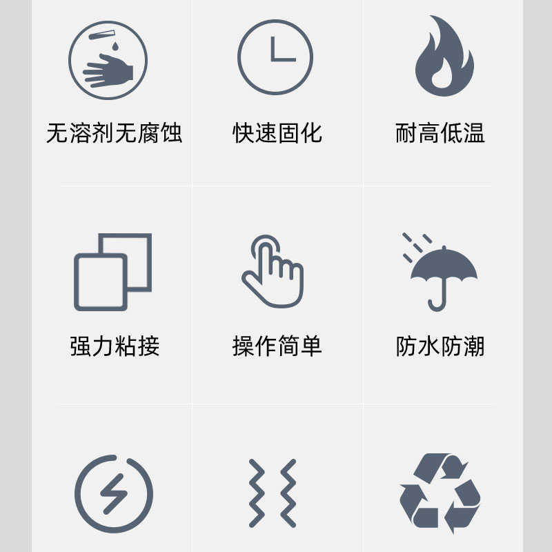 卡夫特K-5707B/W/T黑白色透明硅橡胶ABS PC PS亚克力金属胶水专用