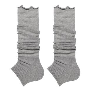 mingoto袜子女夏季踩脚袜套薄款灰色miu系小腿袜腿套时髦堆堆袜