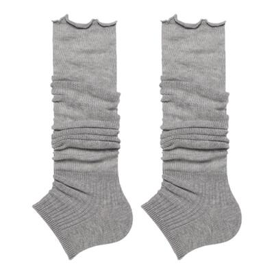 弥构美腿轻薄透气灰色堆堆小腿袜