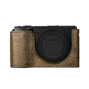 cam·in理光gr4半包保护套手掌纹皮系列不挡闪光灯快速换电池半套