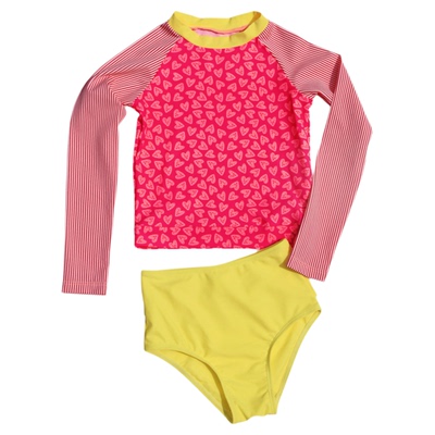 有这么只女童长袖防晒分体泳衣