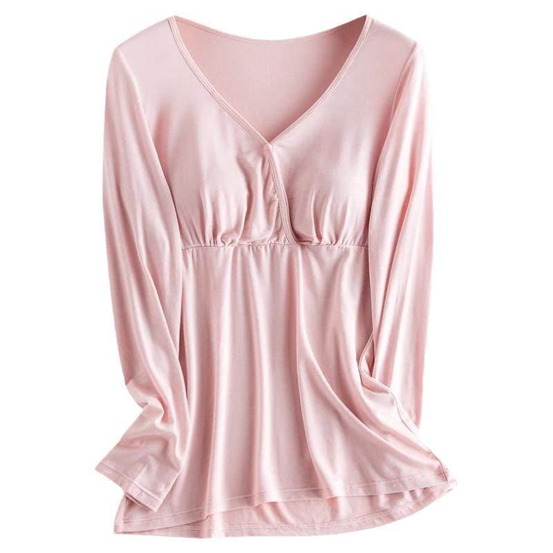 MomJane哺乳上衣莫代尔带胸垫