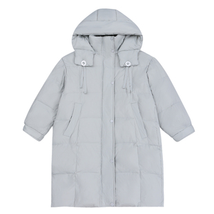 女童中长款羽绒服2025年新款冬装洋气时髦中大童过膝韩版保暖外套