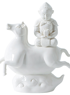 马上封侯陶瓷客厅招财装饰品摆件