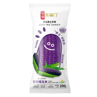 东福门紫黑玉米新鲜甜糯苞米段0添加黏糯含花青素紫北纬42度粗粮