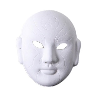 京剧diy脸谱手工空白面具白胚幼儿园装饰儿童节手绘画国潮开学季6
