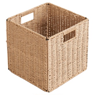 格子柜配套收纳筐家用收纳整理筐子仿藤编织筐书籍杂物衣物存放筐