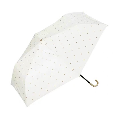 日本超轻WPC彩胶晴雨伞三折遮阳