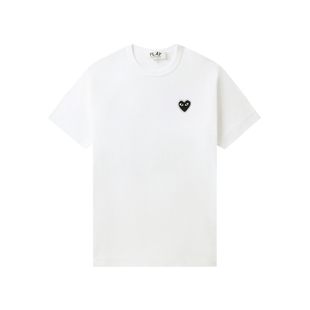 IT CDG PLAY COMME des GARCONS川久保玲情侣爱心logo装饰短袖T恤