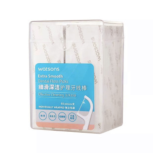 屈臣氏细滑单线细线牙线棒牙缝清洁牙签线牙线成人家庭袋装400根