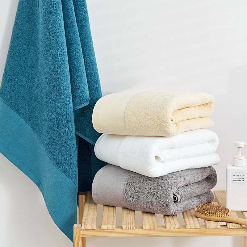 铂金缎宽缎浴巾纯棉全logo长绒棉洗脸吸水加厚定酒店柔软成人棉可