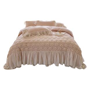 ins法式仙女蕾丝全棉床上四件套公主风100纯棉床单被套轻奢高级感