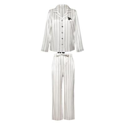 明星同款BEAST野兽派躲猫猫印花真丝情侣睡衣生日新婚节日礼物