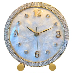 法式钟表摆放式黄铜高档座钟桌面时钟静音台钟台式客厅装饰摆件