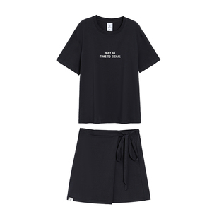 Turn Signal潮牌T恤半身裙套装女夏季2026新款时尚休闲运动两件套