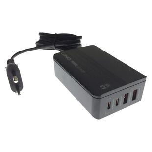 LDNIO原装正品type-c双面插口手提笔记本电脑USB-C平板手机充电器2个PD65W快充头2位QC闪充30W黑色英规欧规二