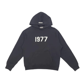 现货FOG ESSENTIALS复线1977植绒印花连帽卫衣高街宽松帽衫男女潮